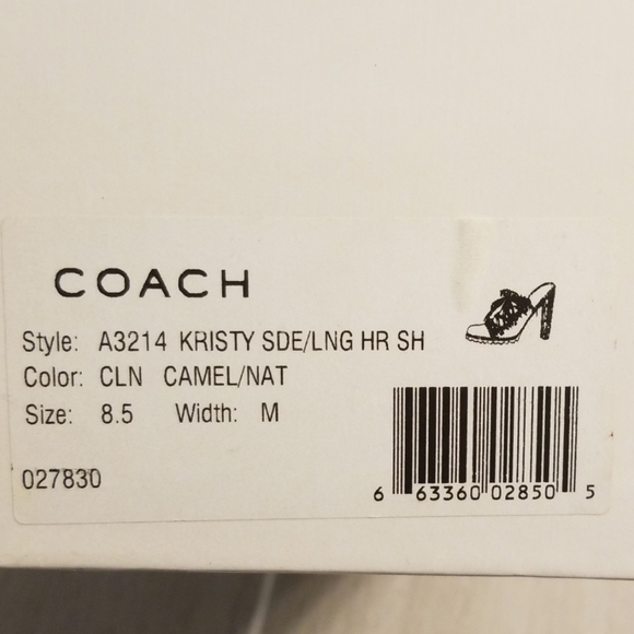 Coach "Kristy" Suede Mule with fur - Picture 8 of 8